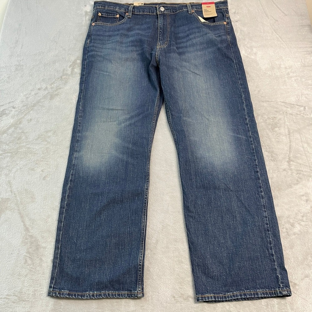 NWT Levis 569 Loose Straight Jeans Mens 40x32* Blue Denim Stretch Western Casual